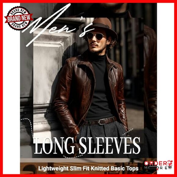 Men's Slim Fit Turtleneck Sweaters 4 Pack Thermal Base Layer Long Sleeve - Picture 5 of 8